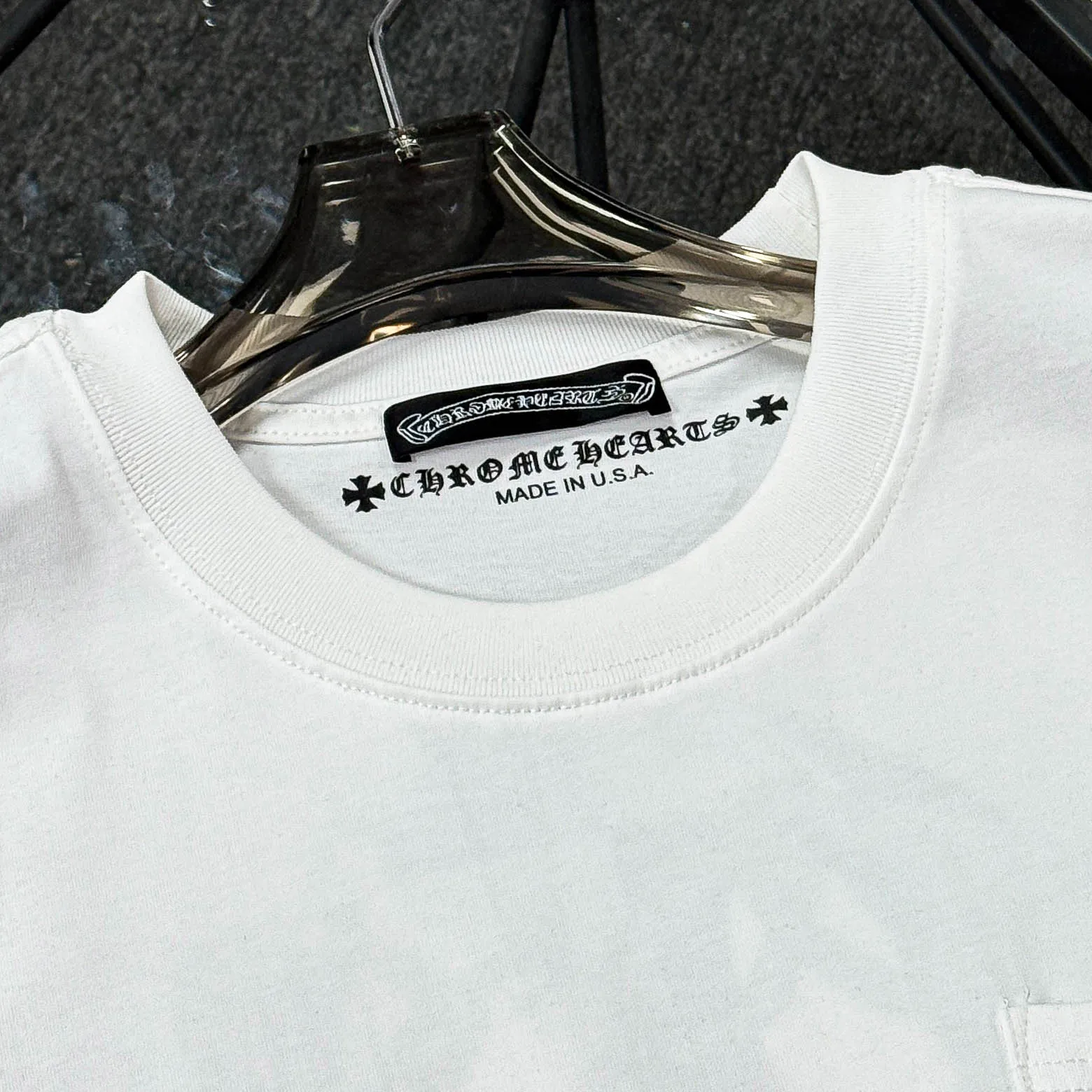P180 Chrome Hearts 25 high version fabrics made of 300g high-density cotton, no deformation, no shrinkage, complete with three labels, same style for men and women, process: sleeve embroidery + digital printing, color: white, black, fluorescent green, SIZE: S-XL